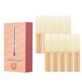 Box Of 10Pcs B Clarinet Reeds Traditional Reeds Strength 2.5 & 10Pcs/ Box Eb Alto Saxophone Reeds Sax Reeds Strength 2.5 Woodwind Instrument Parts & Accessories. 