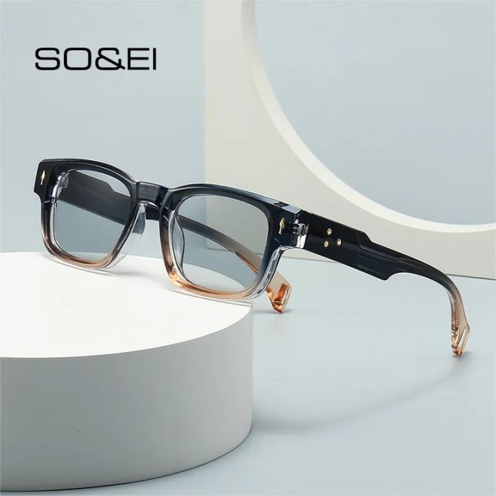 Luxury Rivet Design Retro Square Sunglasses for Men & Women