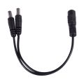 5.5x2.1mm 1 to 2 M/F DC Power Splitter Cable for Security CCTV Camera. 