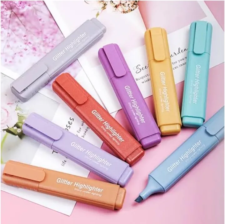 8%20Colors%20Metallic%20Highlighter%20Fluorescent%20Glitter%20Markers%20Note%20Taking%20Shining%20Pen%20for%20Journaling%20Scrapbooking%20Supplies%20Drawing%20Art%20-%20Image%203