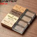JASTER Wedding Photography Custom LOGO Wooden Crystal Wooden USB 3.0 Flash Drives 64GB 32GB 16GB 4GB Version Memory stick U disk.