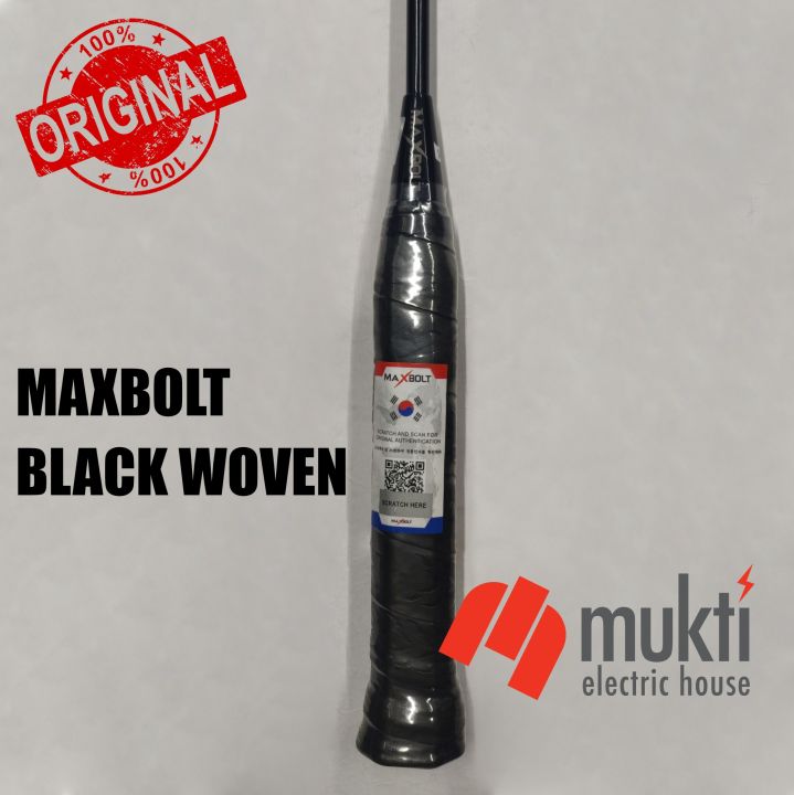 Korea%20Imported%20MAXBOLT%20BLACK%20WOVEN%20Unstrung%20Badminton%20Racket%20Bat%20-%20Image%204