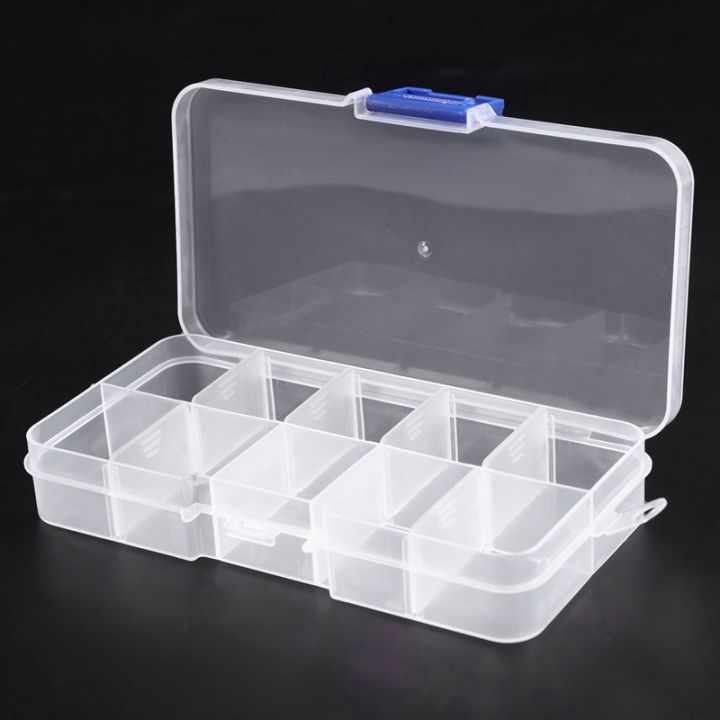 2X%2010%20Compartment%20Plastic%20Storage%20Box%20Transparent%20for%20Pearl%20Pin%20Jewelry%20Tools%20Small%20Accessories%20-%20Image%208