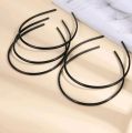 5pcs Minimalist Solid Hair band  Black. 