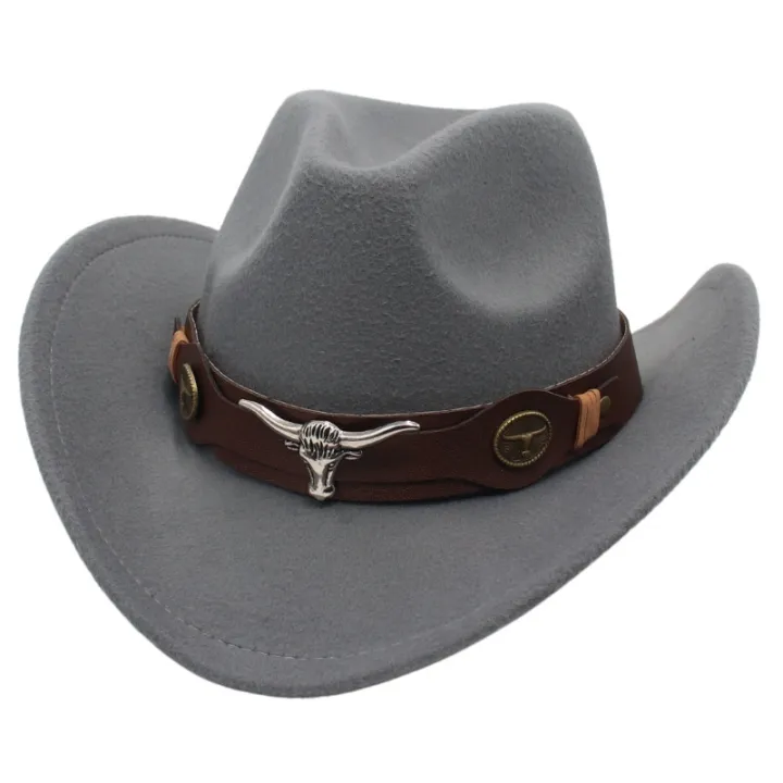 Western%20Men's%20Cowboy%20Hat%20for%20Women%202024%20Winter%20Autumn%20Black%20Wide%20Brim%20Bull%20Head%20Cowboy%20Man%20Felt%20Hats%20Jazz%20Cowgirl%20Caps%20-%20Image%209