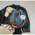 This year's popular bags women's 2024 new trendy fashion casual denim shoulder bag commuter crossbody bucket bag. 