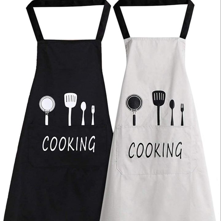 Kitchen%20apron%20waterproof%20oil-proof%20apron%20for%20woman%20adjustable%20home%20cooking%20bib%20with%20pocket%20hand-wiping%20clean%20tool%20accessory%20-%20Image%203
