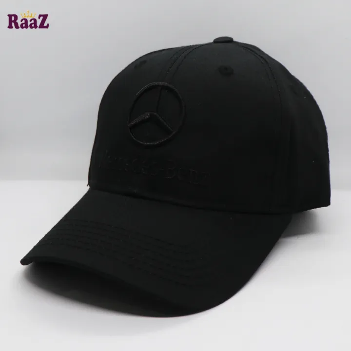 Black%20Mercedes%20Embroidery%20Logo%20Cotton%20Curved%20Cap%20-%20Image%202