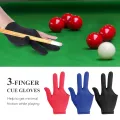 3pcs/6pcs 3-finger Cue Gloves Elastic Open Pool Gloves for Left Hands and Right Hands. 
