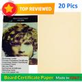 White Gold Board quality certificate Paper 160gsm A4 - 20 PCS Made in ITALY. 