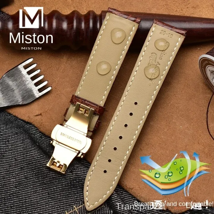 Crocodile%20leather%20strap%20for%20Longines%20Omega%20Rossini%20Citizen%20Tissot%20seagull%20strap%20men%20women%20butterfly%20class%20watch%20chain%2016/18/20mm%20-%20Image%204