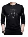 BLACK  COLOR COTTON LONG SLEEVE SMART T-SHART FOR MEN .. 