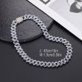 [ New ] Xuan Di Men's Necklace 15mm Exaggerated Diamond Geometric Hipster Hip Hop Ear Accessories Daikin Chain Necklace. 