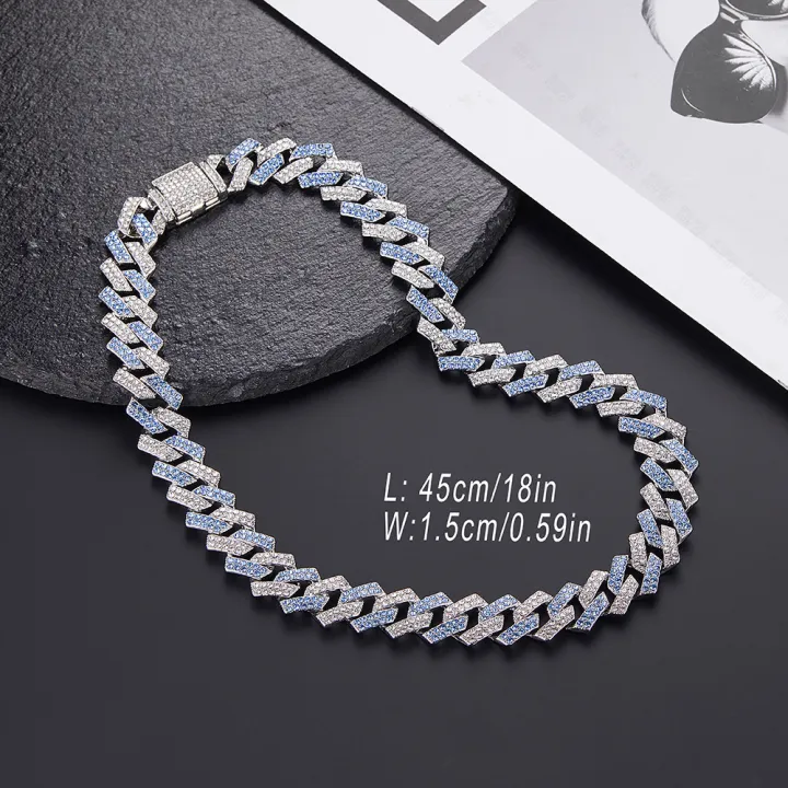 %5B%20New%20%5D%20Xuan%20Di%20Men's%20Necklace%2015mm%20Exaggerated%20Diamond%20Geometric%20Hipster%20Hip%20Hop%20Ear%20Accessories%20Daikin%20Chain%20Necklace%20-%20Image%204