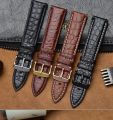 Crocodile leather strap for Longines Omega Rossini Citizen Tissot seagull strap men women butterfly class watch chain 16/18/20mm.