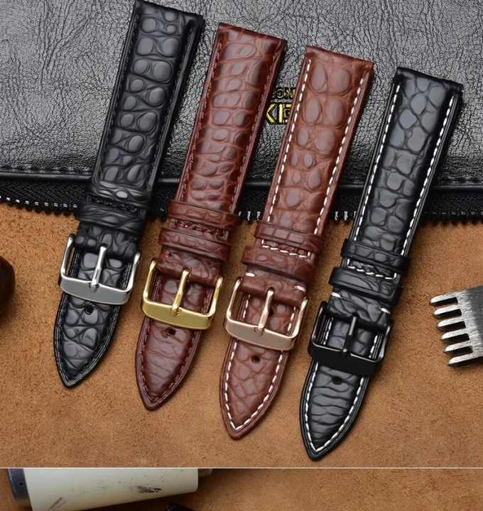 Crocodile%20leather%20strap%20for%20Longines%20Omega%20Rossini%20Citizen%20Tissot%20seagull%20strap%20men%20women%20butterfly%20class%20watch%20chain%2016/18/20mm%20-%20Image%203