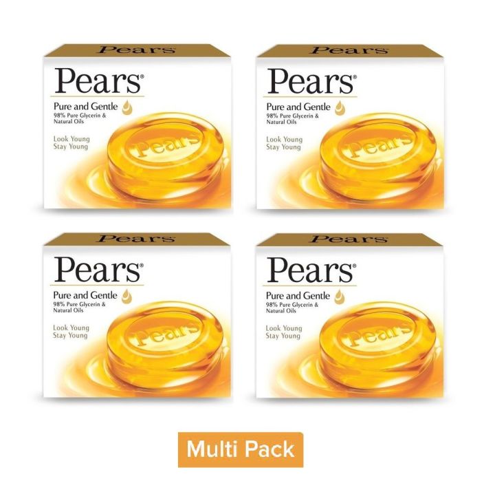 Pears Pure and Glowing mini Soap Bar - 32g (4 Pcs)