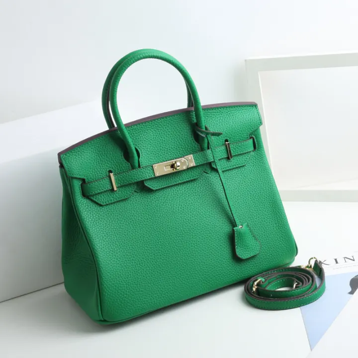 New%20Large%20Capacity%20Lychee%20Pattern%20Kelly%20Birkin%20Bag%20Cattlehide%20Leather%20Surface%20Fashion%20All-Match%20Trendy%20One-Shoulder%20Handbag%20-%20Image%206