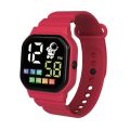 LED Simple Children's Electronic Waterproof Watch Cute Astronaut Pattern Solid Silicone Band Digital Watch For Girls Boys. 