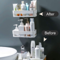 Bathroom Storage Shelf Wall Hanging Multifunct Self Adhesive Bathroom Cosmetic Shelf Rack Shower Shampoo Soap Organizer - Dhaka Shopping Zone. 
