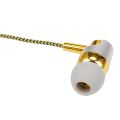 NXFDSIOZ 3X H-169 3.5mm MP3 MP4 Wiring Subwoofer Braided Cord, Headphones with Wheat Wire Control(Golden). 