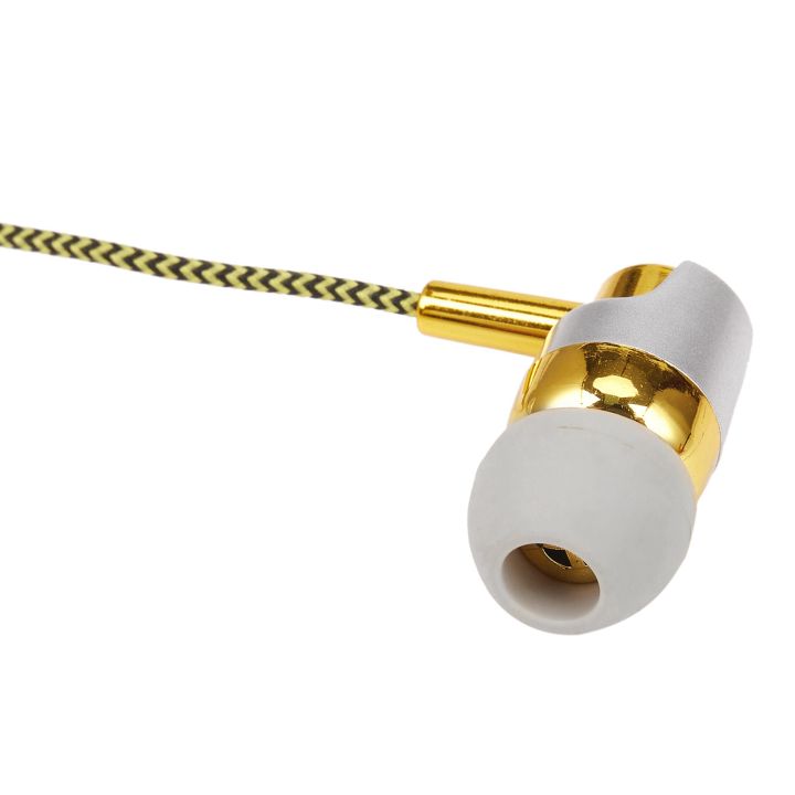 NXFDSIOZ%203X%20H-169%203.5mm%20MP3%20MP4%20Wiring%20Subwoofer%20Braided%20Cord,%20Headphones%20with%20Wheat%20Wire%20Control(Golden)%20-%20Image%203