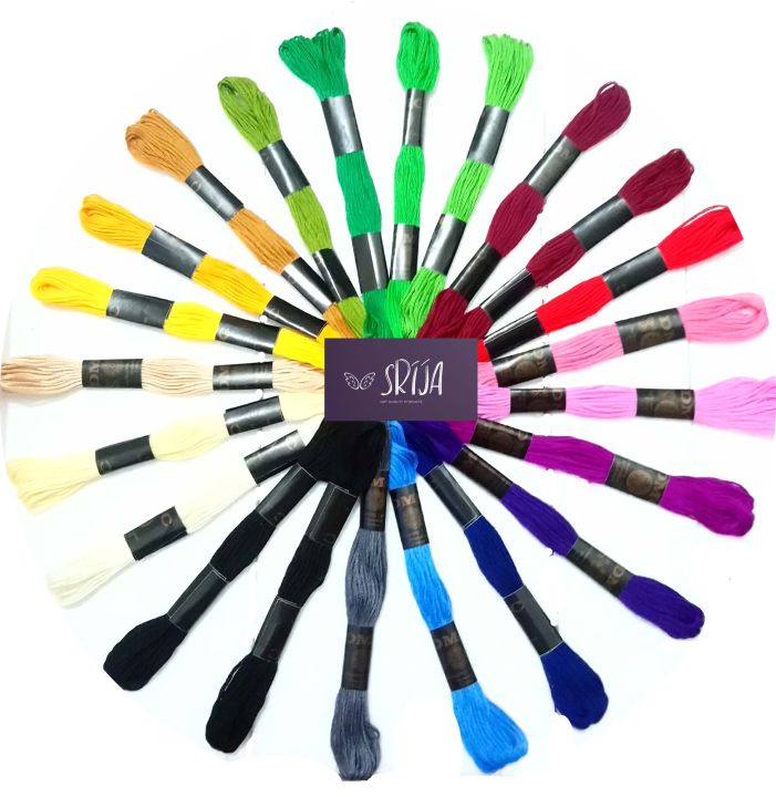 12%20Pieces/Skeins%20Embroidery%20Floss%20Cross%20Stitch%20Thread%20/%20DMC%20Thread%20For%20Embroidery%206%20line%20thread%20Cotton%20Embroidery%20Thread%20-%20Image%205