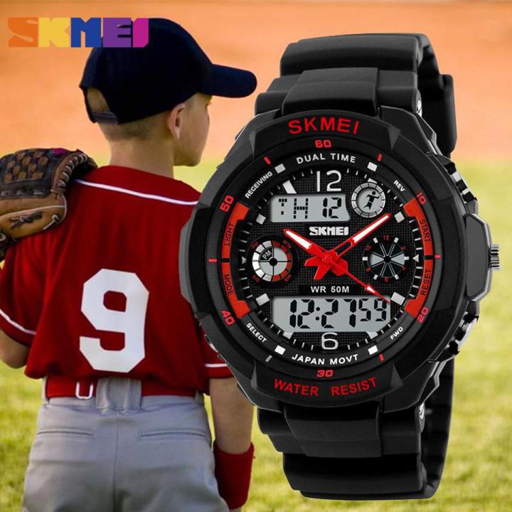 SKMEI Men Sports Outdoor Watches Digital Watch Dual Display Alarm LED Fashion Waterproof Wristwatches 0931