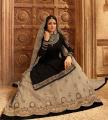 Black Georgette Embroidery Semi Stitched Party Wear / Bridal suits Dress for Women. 