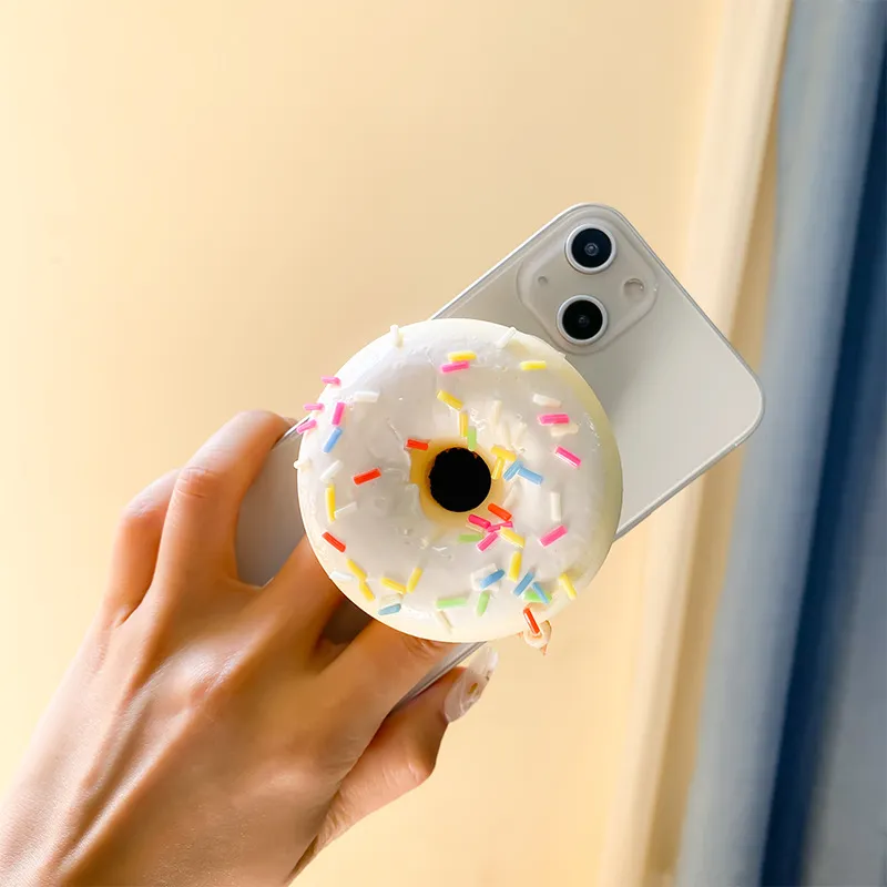 Cute Donut Phone Holder Socket Portable Support Phone Ring Holder - Main Image