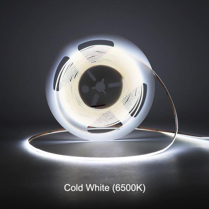 3mm FOB COB LED Strip Light 12V Super Fine Thin Linear Flexible LED  Ribbon Tape for Room Decor Lights House Night Lamp-Cool White 6500K-0.5 meter-DC 12V (3mm wide)-