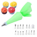 GC 16 Pcs 430 Stainless Steel+PP+TPU Reusable Piping  Bag  Set With Piping Tip Converter Sustainable Professional Accessories For Cakes Baking color. 