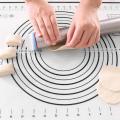 Rolling Pins For Baking With Mat Adjustable Pie Rolling Pin With Multi Color Thickness Rings Nonstick Silicone Pastry Mat Bench. 