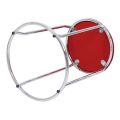Modern SS Metal Round Stool/ Office Fixed Visitor Chair – Stackable Makeup Chair for Home, Bedroom, Dressing Table, Salon & Office, Stool Height: 18 Inch. 