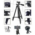 Tripod 3120 Camera Stand with Phone Holder Clip - Black. 
