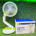 LR 2018 Rechargeable Folding Table Fan with Light Multifunctional Cute fan.