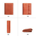 Cross border genuine leather men's wallet, intage genuine, 30% off anti-theft brush wallet, handmade large capty multitional coin purse. 