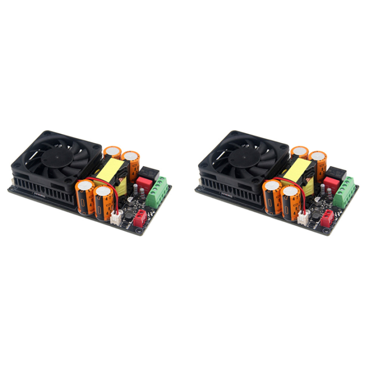 2X HIFI IRS2092 1000W Mono Channel Digital Class D Stage Subwoofer Power Amplifier Board with Speaker Protect Relay-A