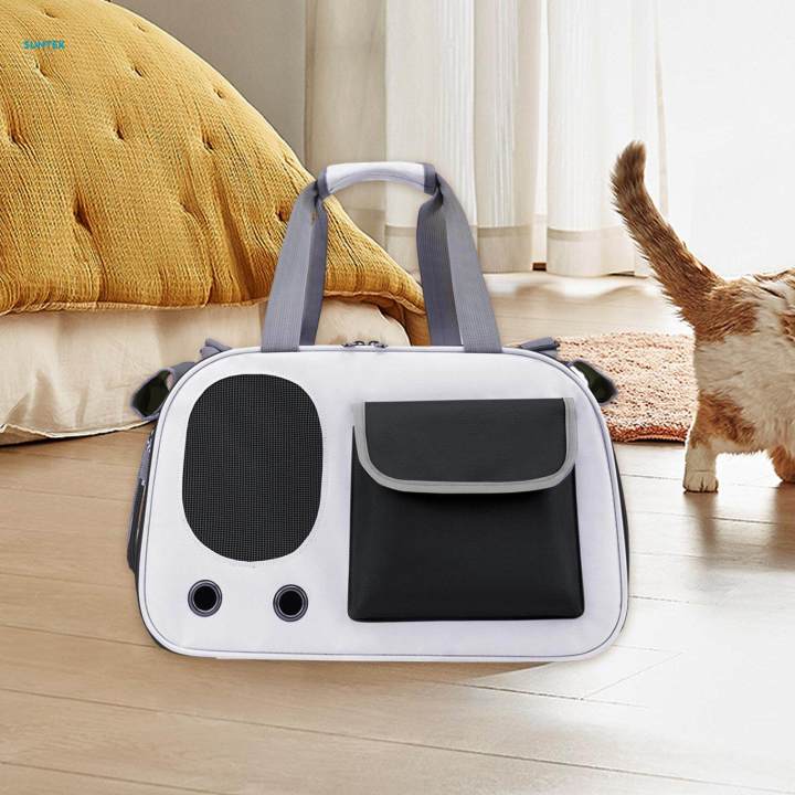 Cat%20Carrier%20Travel%20Transport%20Bag%20with%20to%20Pet%20Travel%20Bag%20Black%20-%20Image%203
