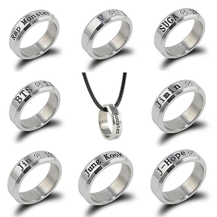 Jhope Rings Bangtan Boys BTS SUGA JIMIN JUNG KOOK V JIN JHOPE Stainless Steel Rings ...