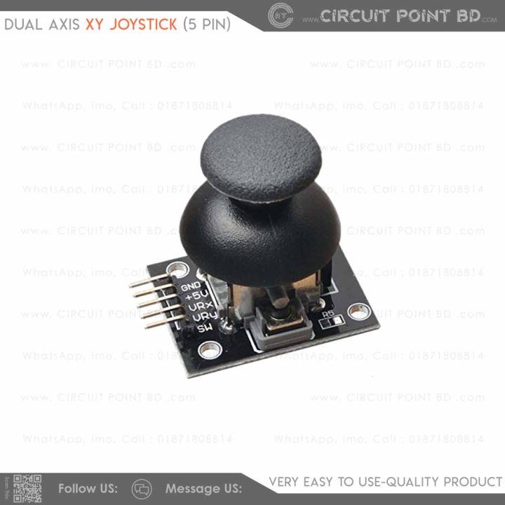 Joystick Module Dual Axis XY - KY-023 – 5V 5-Pin Breakout Board for Arduino, ESP, Raspberry Pi & DIY Projects