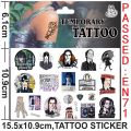 2023 New Tv Series Wednesday Addams Movie Tattoo Stickers Movie Art Sticker For Women Girls Role Play Fun For Kid Toy.