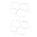 NCANRUI 8Pcs White Nylon Ukulele String Set.