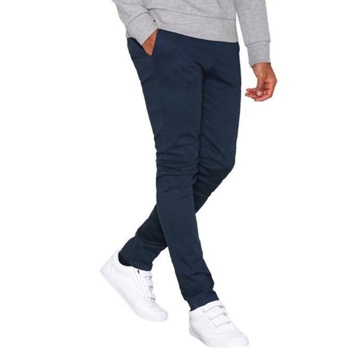Navy Blue Twill Gabardine Pant for Men