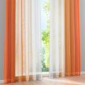 2Pieces Colorful Curtain Orange Gradient Tulle Curtains For Living Room Bedroom Kitchen Sheer Drapes Home Decor Custom Cortinas.
