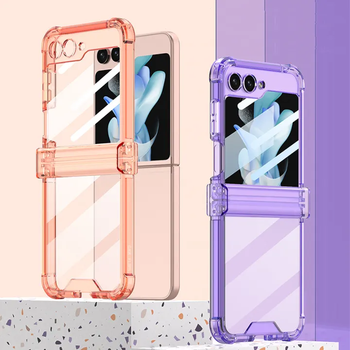 %E3%80%90Hot%20item%E3%80%91%20HODON%20Full%20Protective%20Hinge%20Phone%20Cases%20For%20Galaxy%20Z%20Filp%207%20Z%20Flip6%20Z%20Flip%205%205G%20ZFlip%204%20ZFlip3%20Fllip5%20Case%20Colorful%20Transparent%20Shockproof%20Hard%20Back%20Cover%20-%20Image%203