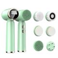 LED Electric Facial Cleansing Brush 6 In 1 Face Cleaner Blackhead Removal Pore Clean Skin Rejuvenation Beauty Care Device. 