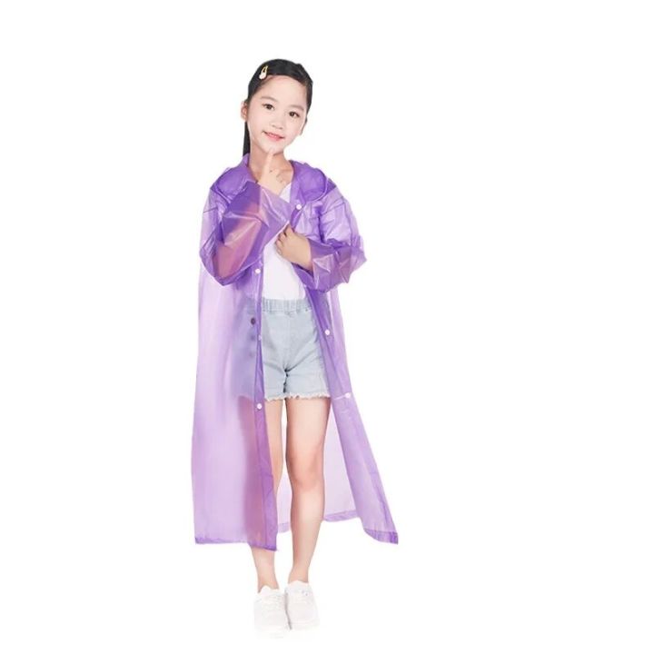 Cute Kids Raincoat Wateproof Children Rain Poncho Rain Coat Jacket With Backpack Position Student RainWear Coat for Boy Girl