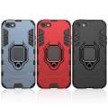 For Apple iPhone 5 / 5s / SE Phone Case, Silicone TPU and Hard PC Luxury Armor Shockproof Metal Ring Holder Cover Casing. 