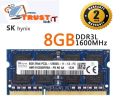 DDR3 8GB 1600Mhz / PC3L-12800s CL11 204Pin SODIMM Laptop Ram With 02 Year Replace Warranty (Mixed Ram). 